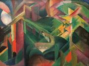 Franz Marc Deer in a Monastery Garden (mk34) oil painting on canvas